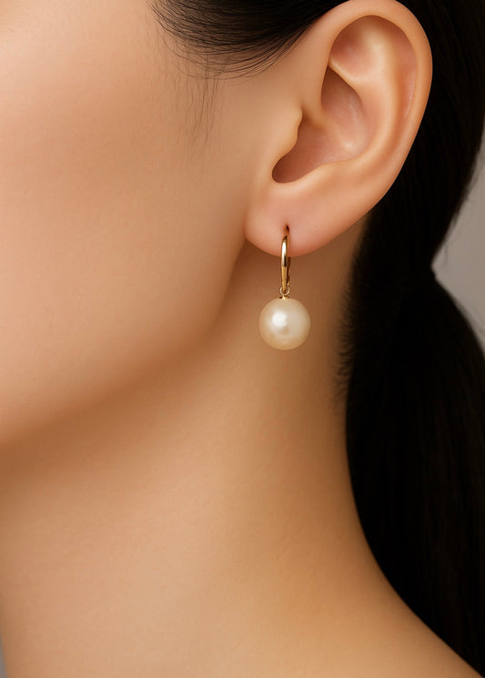 Golden South Sea Pearl Earrings